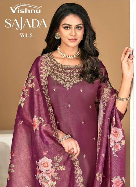 Sajada Vol 2 By Vishnu Shimmer Dress Material Wholesale Shop In Surat